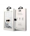 Karl Lagerfeld Glitter Karl's Head case for iPhone 14 Pro Max - silver