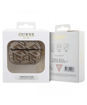 Guess GUAPPGCE4CW case for AirPods Pro - brown GCube Charm