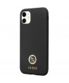 Guess GUHCN614DGPK Case for iPhone 11 / Xr - Black Silicone Logo Strass 4G