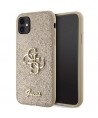Guess GUHCN61HG4SGD case for iPhone 11 / Xr - gold Glitter Script Big 4G
