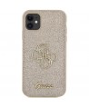 Guess GUHCN61HG4SGD case for iPhone 11 / Xr - gold Glitter Script Big 4G
