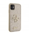 Guess GUHCN61HG4SGD case for iPhone 11 / Xr - gold Glitter Script Big 4G