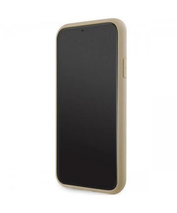 Guess GUHCN61HG4SGD case for iPhone 11 / Xr - gold Glitter Script Big 4G