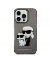Karl Lagerfeld Glitter Karl&Choupette case for iPhone 14 Pro Max - black