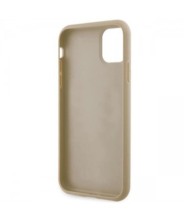 Guess GUHCN61HG4SGD case for iPhone 11 / Xr - gold Glitter Script Big 4G