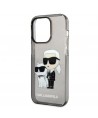 Karl Lagerfeld Glitter Karl&Choupette case for iPhone 14 Pro Max - black