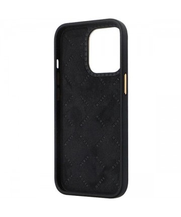 Guess GUHCP13LM4DGPK case for iPhone 13 Pro / 13 - black Silicone Logo Strass 4G
