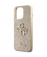 Guess GUHCP13XHG4SGD case for iPhone 13 Pro Max 6.7" - gold Glitter Script Big 4G