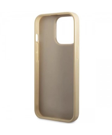 Guess GUHCP13XHG4SGD case for iPhone 13 Pro Max 6.7" - gold Glitter Script Big 4G