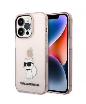 Karl Lagerfeld Ikonik Choupette case for iPhone 14 Pro Max - pink