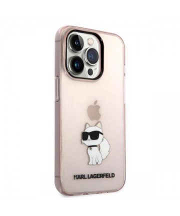 Karl Lagerfeld Ikonik Choupette case for iPhone 14 Pro Max - pink