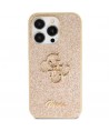 Guess GUHCP14LHG4SGD case for iPhone 14 Pro - gold Glitter Script Big 4G