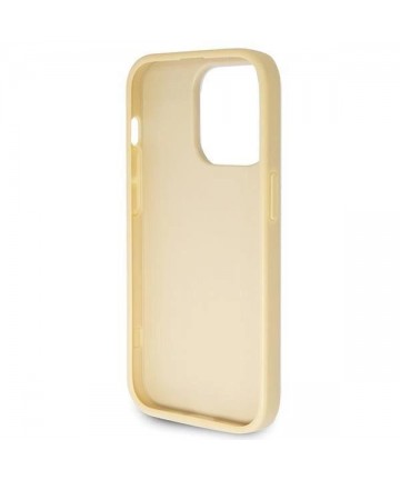 Guess GUHCP14LHG4SGD case for iPhone 14 Pro - gold Glitter Script Big 4G