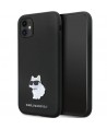 Karl Lagerfeld KLHCN61SMHCNPK case for iPhone 11 / Xr - black Silicone C Metal Pin