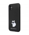 Karl Lagerfeld KLHCN61SMHCNPK case for iPhone 11 / Xr - black Silicone C Metal Pin