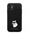 Karl Lagerfeld KLHCN61SMHCNPK case for iPhone 11 / Xr - black Silicone C Metal Pin