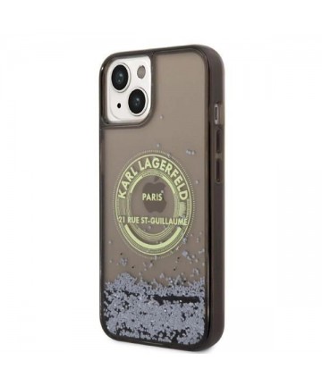 Karl Lagerfeld Liquid Glitter RSG case for iPhone 14 - black