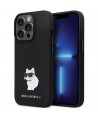 Karl Lagerfeld KLHCP13LSMHCNPK case for iPhone 13 Pro / 13 - black Silicone C Metal Pin
