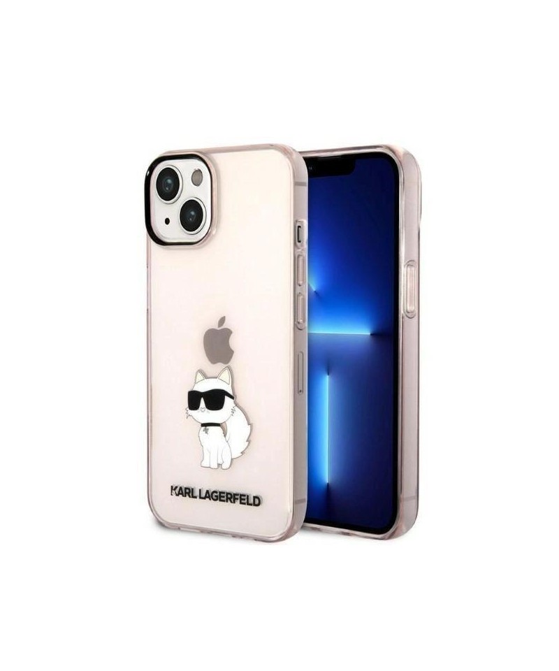 Karl Lagerfeld Ikonik Choupette case for iPhone 14 - pink