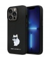 Karl Lagerfeld KLHCP14XSMHCNPK case for iPhone 14 Pro Max 6.7" - black Silicone C Metal Pin