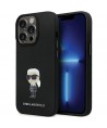 Karl Lagerfeld KLHCP14XSMHKNPK case for iPhone 14 Pro Max 6.7" - black Silicone Ikonik Metal Pin