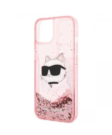 Karl Lagerfeld Glitter Choupette Head case for iPhone 14 Plus - pink