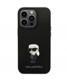 Karl Lagerfeld KLHCP14XSMHKNPK case for iPhone 14 Pro Max 6.7" - black Silicone Ikonik Metal Pin