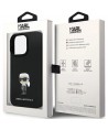 Karl Lagerfeld KLHCP14XSMHKNPK case for iPhone 14 Pro Max 6.7" - black Silicone Ikonik Metal Pin