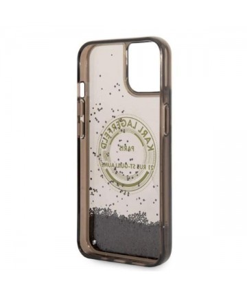 Karl Lagerfeld Liquid Glitter RSG case for iPhone 14 Plus - black