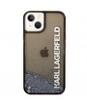 Karl Lagerfeld Liquid Glitter Elong case for iPhone 14 Plus - black