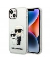 Karl Lagerfeld Glitter Karl&Choupette case for iPhone 14 Plus - transparent