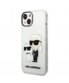 Karl Lagerfeld Glitter Karl&Choupette case for iPhone 14 Plus - transparent