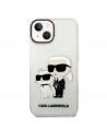 Karl Lagerfeld Glitter Karl&Choupette case for iPhone 14 Plus - transparent