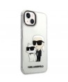 Karl Lagerfeld Glitter Karl&Choupette case for iPhone 14 Plus - transparent