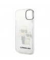 Karl Lagerfeld Glitter Karl&Choupette case for iPhone 14 Plus - transparent