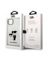 Karl Lagerfeld Glitter Karl&Choupette case for iPhone 14 Plus - transparent