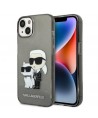 Karl Lagerfeld Glitter Karl&Choupette case for iPhone 14 Plus - black