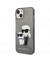 Karl Lagerfeld Glitter Karl&Choupette case for iPhone 14 Plus - black