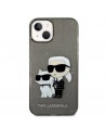 Karl Lagerfeld Glitter Karl&Choupette case for iPhone 14 Plus - black