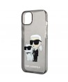 Karl Lagerfeld Glitter Karl&Choupette case for iPhone 14 Plus - black
