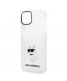 Karl Lagerfeld Ikonik Choupette case for iPhone 14 Plus - transparent