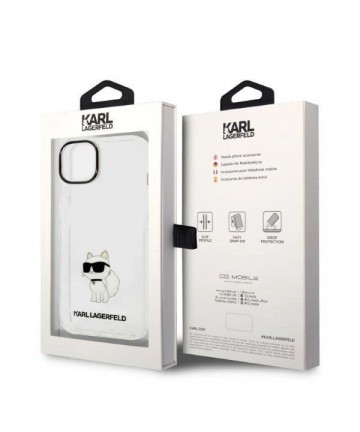 Karl Lagerfeld Ikonik Choupette case for iPhone 14 Plus - transparent