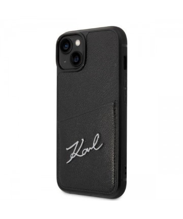 Karl Lagerfeld Signature Logo Cardslot case for iPhone 14 Plus - black