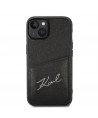 Karl Lagerfeld Signature Logo Cardslot case for iPhone 14 Plus - black