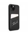Karl Lagerfeld Signature Logo Cardslot case for iPhone 14 Plus - black