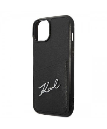 Karl Lagerfeld Signature Logo Cardslot case for iPhone 14 Plus - black