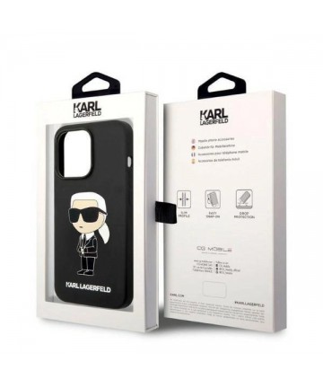 Karl Lagerfeld Silicone Ikonik case for iPhone 14 Pro - black