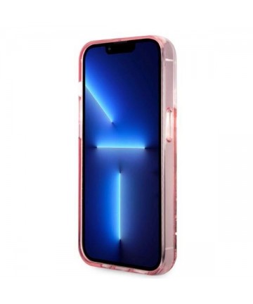 Karl Lagerfeld Glitter Karl's Head case for iPhone 14 Pro - pink