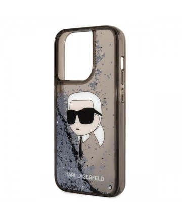 Karl Lagerfeld KLHCP14LLNKHCK iPhone 14 Pro 6.1" black/black hardcase Glitter Karl Head