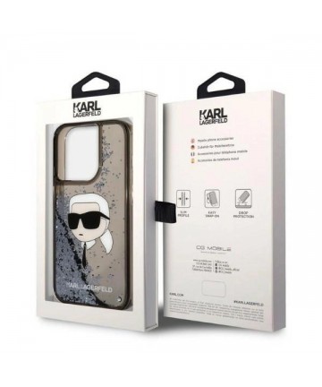 Karl Lagerfeld KLHCP14LLNKHCK iPhone 14 Pro 6.1" black/black hardcase Glitter Karl Head